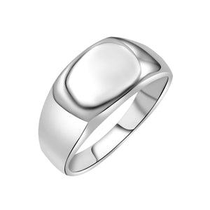 
                  
                    Sterling Silver Chunky Square Signet Ring - Classic Wide Band Design
                  
                