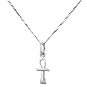 
                  
                    Sterling Silver Small Egyptian Ankh Cross Charm Pendant
                  
                