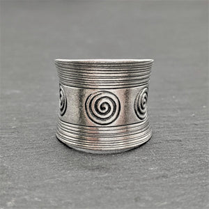 
                  
                    Karen Hill Tribe Silver Wide Engraved Spiral Adjustable Ring
                  
                