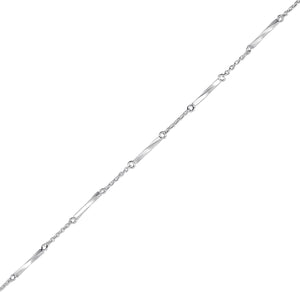 
                  
                    Sterling Silver Twisted Bar Anklet - Cable Chain Ankle Bracelet
                  
                