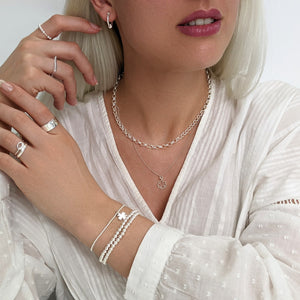 
                  
                    Sterling Silver Thick Rolo Chain Short Choker Necklace
                  
                