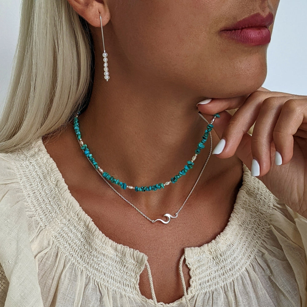Turquoise Chip Necklace | Crystal Life Technology, Inc.