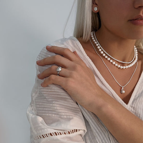 Sterling Silver Simple Round Stud Earrings - Flat Edge Circle Studs