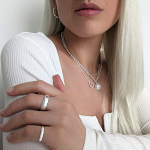 
                  
                    Sterling Silver Chunky Rolo Chain Short Choker Necklace
                  
                