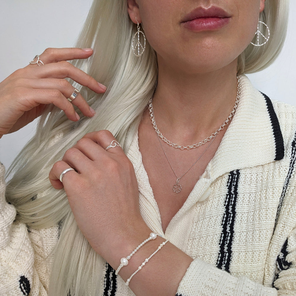 
                  
                    Sterling Silver Thick Rolo Chain Short Choker Necklace
                  
                