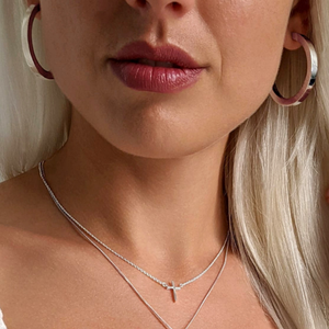 
                  
                    Sterling Silver Chunky Square Tube Hoop Earrings 4cm - Flat-Edge Hoops
                  
                