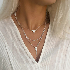 
                  
                    Sterling Silver Cross Rosary Beads - Virgin Mary Chain Necklace 60cm
                  
                