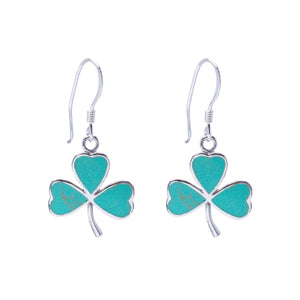 
                  
                    Sterling Silver Synthetic Turquoise Clover Jewellery Set
                  
                