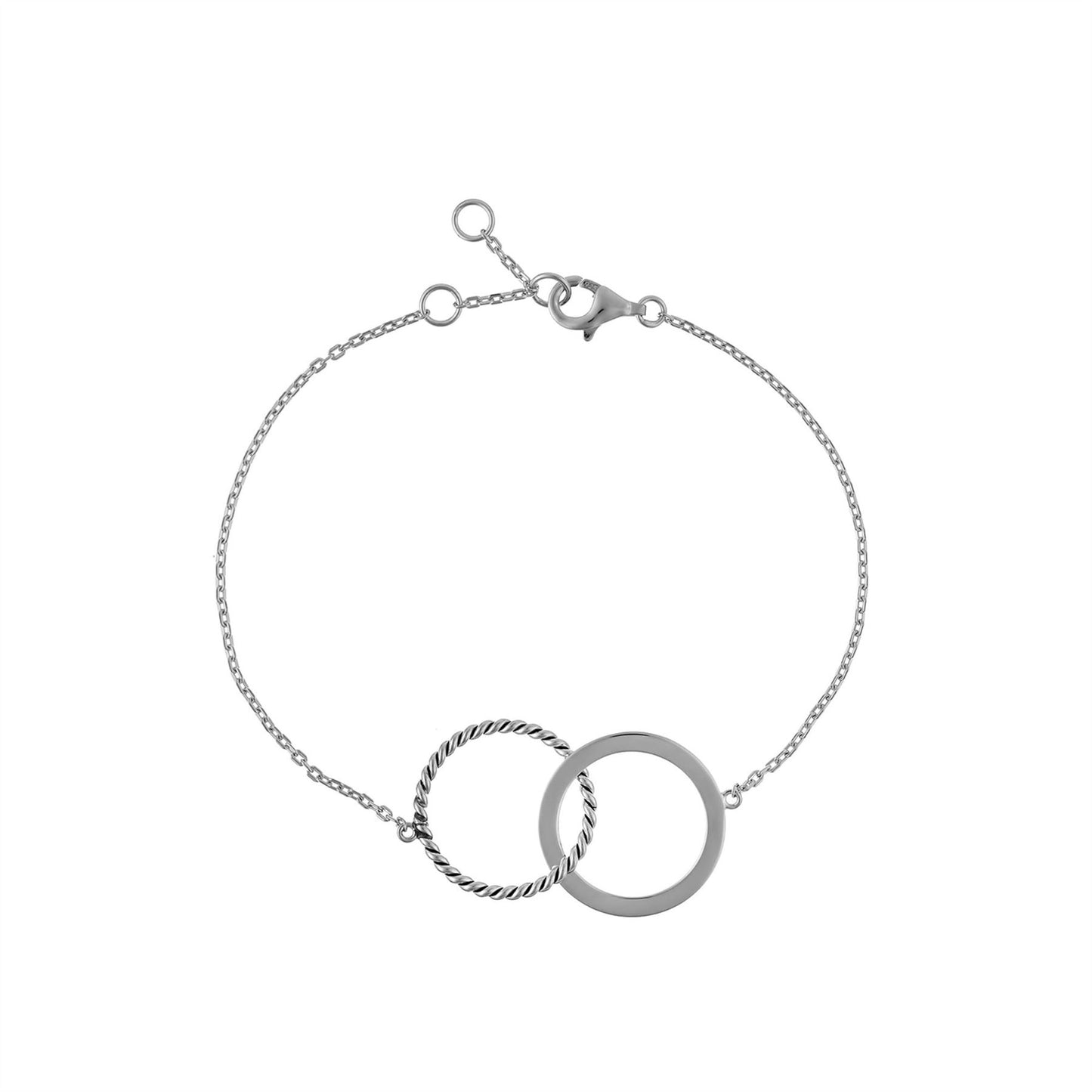 
                  
                    Sterling Silver Interlinked Circles Chain Bracelet
                  
                