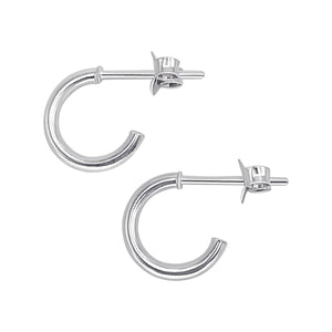 
                  
                    Sterling Silver Dainty Hoop Earrings - Simple Thin Tube Stud Hoops
                  
                