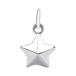 
                  
                    Sterling Silver Faceted Star Charm - Celestial Jewellery Finding
                  
                