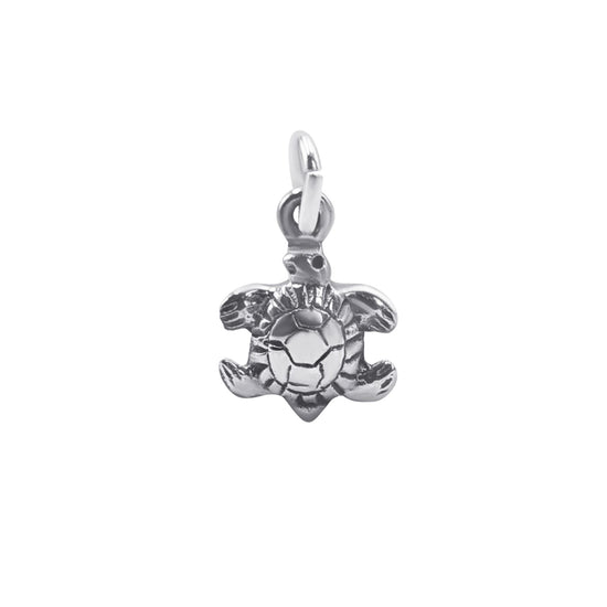 Sterling Silver Small Turtle Marine Life Charm Pendant