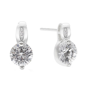 
                  
                    Sterling Silver Long Round CZ Stud Earrings
                  
                