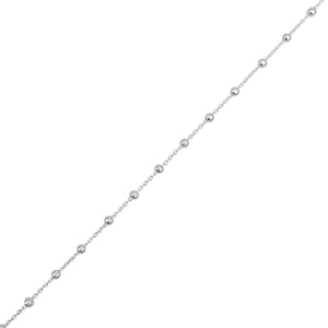 
                  
                    Sterling Silver Satellite Chain Bracelet - Ball Bead & Cable Design
                  
                