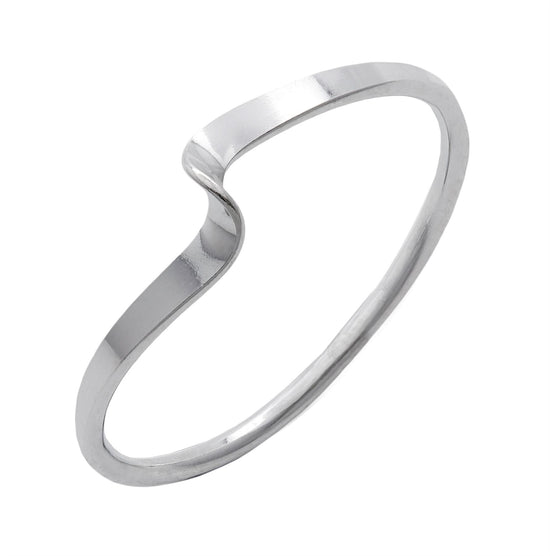 Sterling Silver Wave Twist Toe Ring - Thin Band for Midi Finger and Pinky