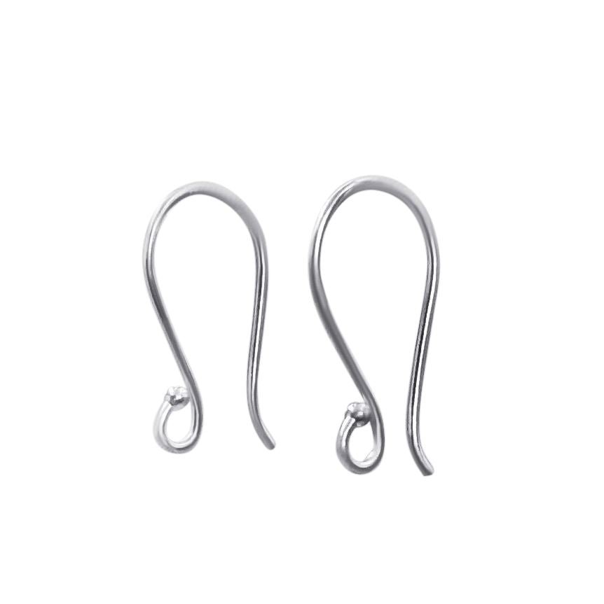Solid Silver Long Fish Hooks Hill Tribe French Earwires Silverly