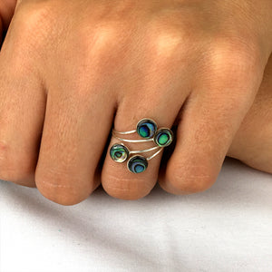 
                  
                    Sterling Silver Abalone Shell Swirl Ring
                  
                