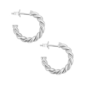 
                  
                    Sterling Silver Twisted Rope Hoop Earrings - Chunky Twist Hoops
                  
                