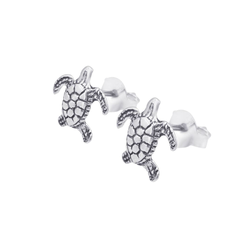 
                  
                    Sterling Silver Small Turtle Studs Marine Life Mermaid Stud Earrings
                  
                