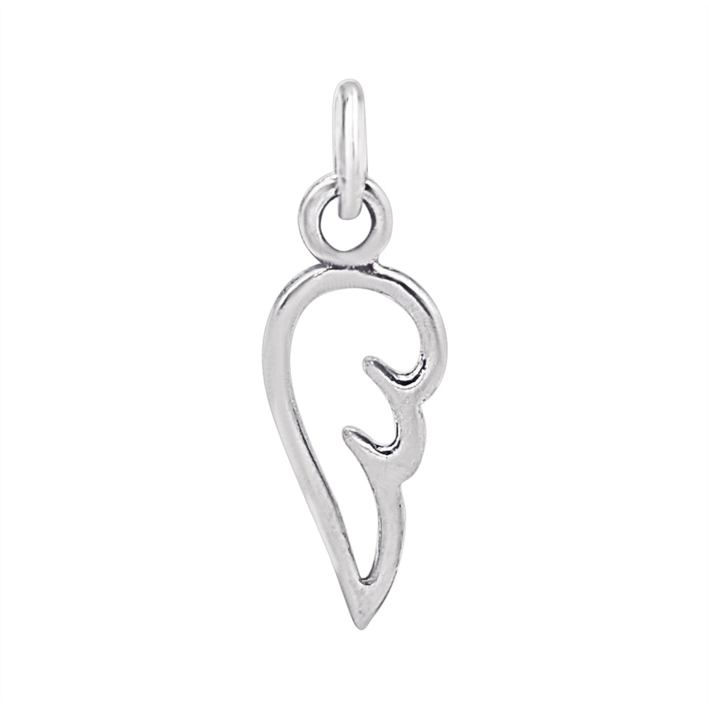 Sterling Silver Angel Wing Charm - Small Feather Pendant