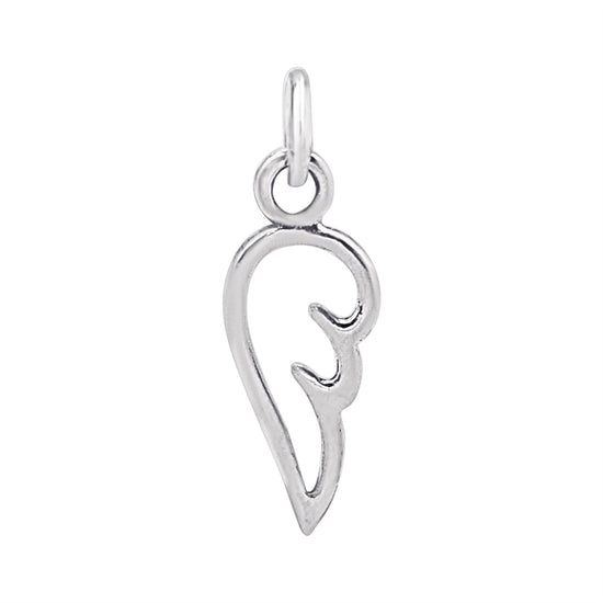 Sterling Silver Angel Wing Charm - Small Feather Pendant