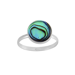 
                  
                    Sterling Silver Abalone Shell Circle Ring
                  
                