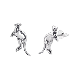 
                  
                    Sterling Silver Kangaroo Stud Earrings - Australian Zoo Animal Studs
                  
                