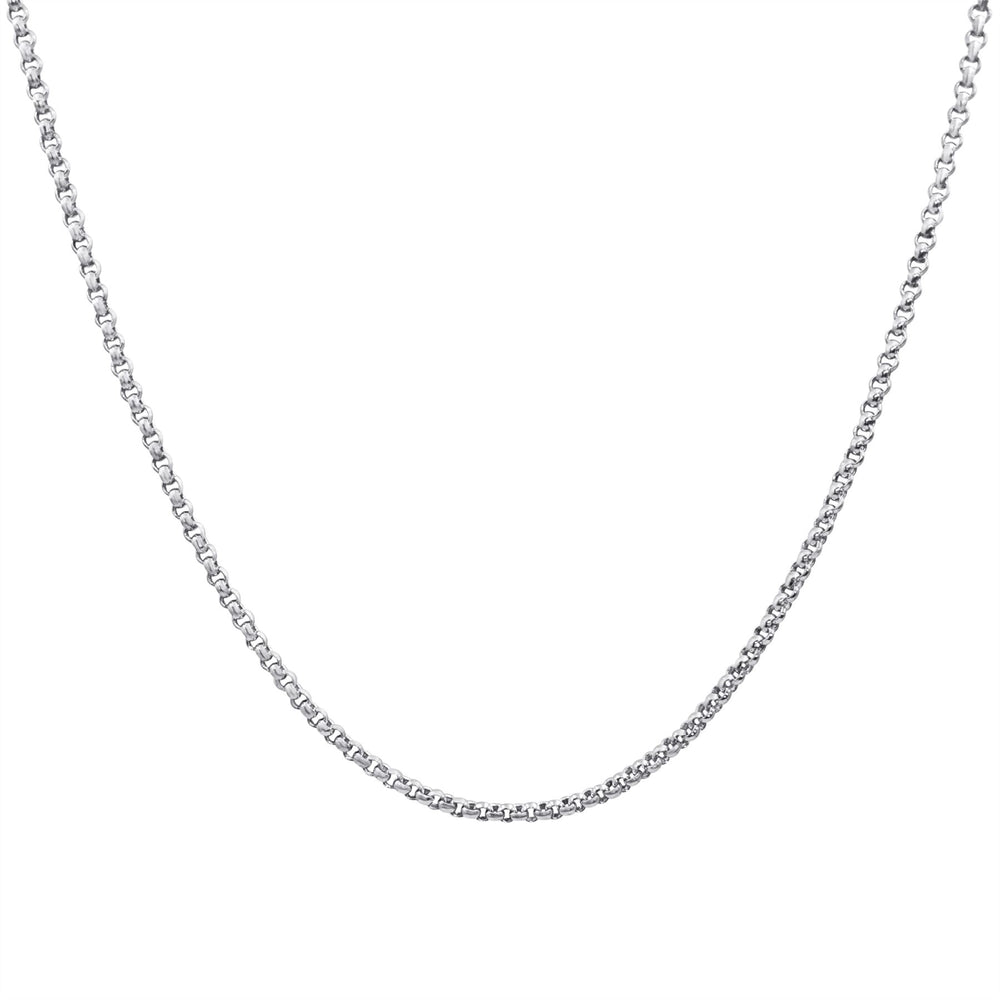 Sterling Silver Chunky Rolo Chain Short Choker Necklace