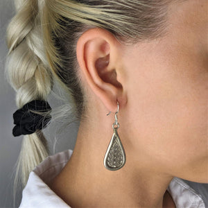 
                  
                    Karen Hill Tribe Silver Teardrop Basketweave Woven Earrings
                  
                