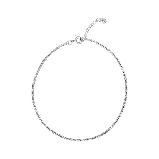 Sterling Silver Foxtail Chain Anklet - Simple and Elegant Ankle Bracelet