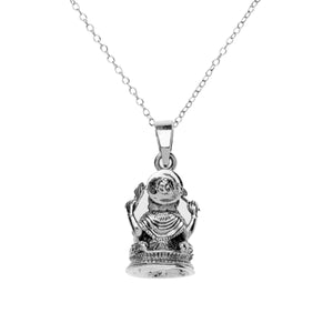 
                  
                    Sterling Silver Sitting Ganesh Ganesha Hindu God Pendant Necklace
                  
                