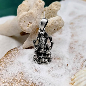 
                  
                    Sterling Silver Sitting Ganesh Ganesha Hindu God Pendant Necklace
                  
                