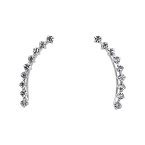 
                  
                    Sterling Silver Cubic Zirconia Climber Earrings - Sparkly Climbers
                  
                