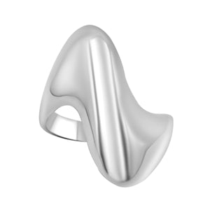 
                  
                    Sterling Silver Statement Wave Ring - Asymmetrical Wavy Swirl Band
                  
                