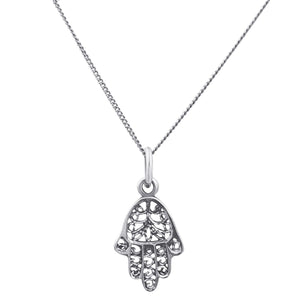 
                  
                    Sterling Silver Small Hamsa Fatima Hand Filigree Charm
                  
                