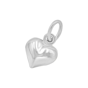 
                  
                    Sterling Silver Puffed Heart Charm - Heart Shaped Jewellery Finding
                  
                