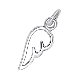 
                  
                    Sterling Silver Angel Wing Charm - Small Feather Pendant
                  
                