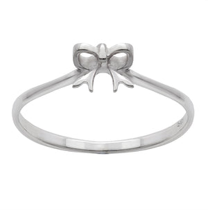 
                  
                    Sterling Silver Thin Small Bow Ribbon Ring
                  
                