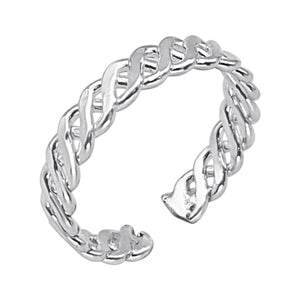 
                  
                    Sterling Silver Celtic Knot Toe Ring - Classic Braided Irish Knotwork Midi Band
                  
                