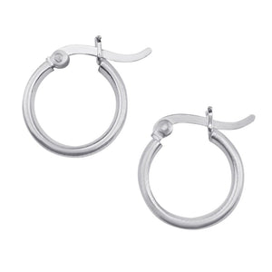 
                  
                    Sterling Silver Small Hoop Earrings Chunky Flat Tube Hoops
                  
                