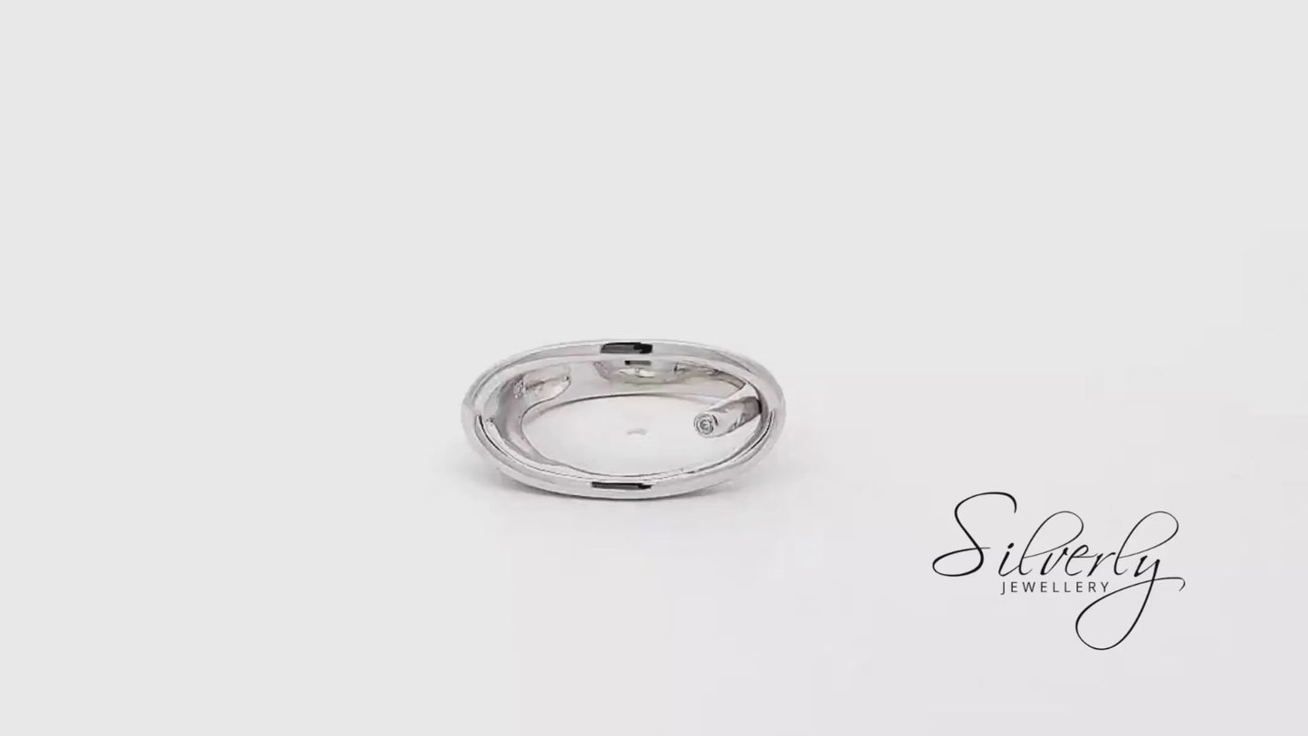 Sterling Silver Modern Statement Open Loop Ring - Chunky Sculptural Design