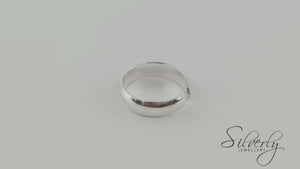 
                  
                    Load and play video in Gallery viewer, Sterling Silver Midi Pinky Toe Ring 4 mm Adjustable Plain Band
                  
                