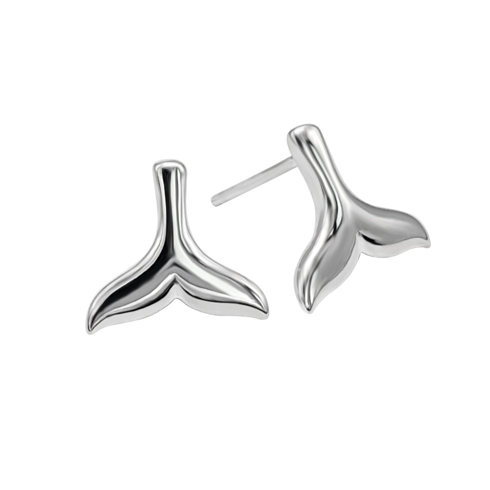 
                  
                    Sterling Silver Cute Studs With Whale Tail Small Stud Earrings
                  
                