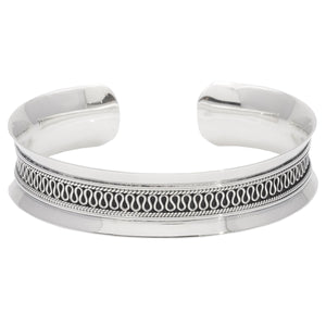 
                  
                    Sterling Silver Balinese Concave Cuff Bracelet - Silverly
                  
                