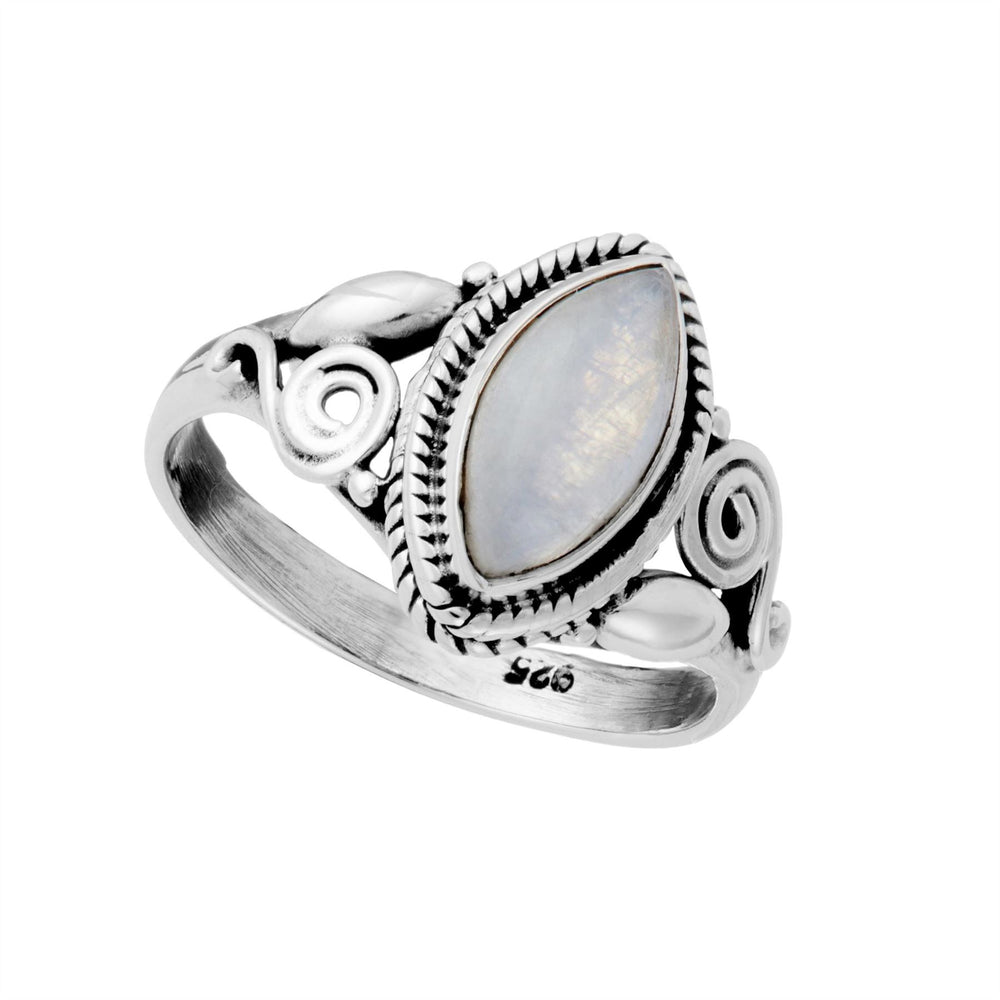 Moonstone Ring, 925 Sterling Silver Ring Handmade Ring Boho Ring Three Stone Ring Engagement Rings for Women Moonstone Birthday Gift Jewelry - UK Moonstone Ring, 925 Sterling Silver Ring Handmade Ring Boho Ring Three Stone Ring Engagement Rings for Women Moonstone Birthday Gift Jewelry - UK
