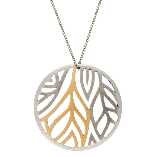 
                    
                      Gold Plated Sterling Silver Round Cut-Out Leaf Set - Silverly
                    
                  