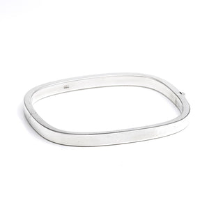 
                  
                    Sterling Silver 5mm Square Hinged Bangle - Silverly
                  
                