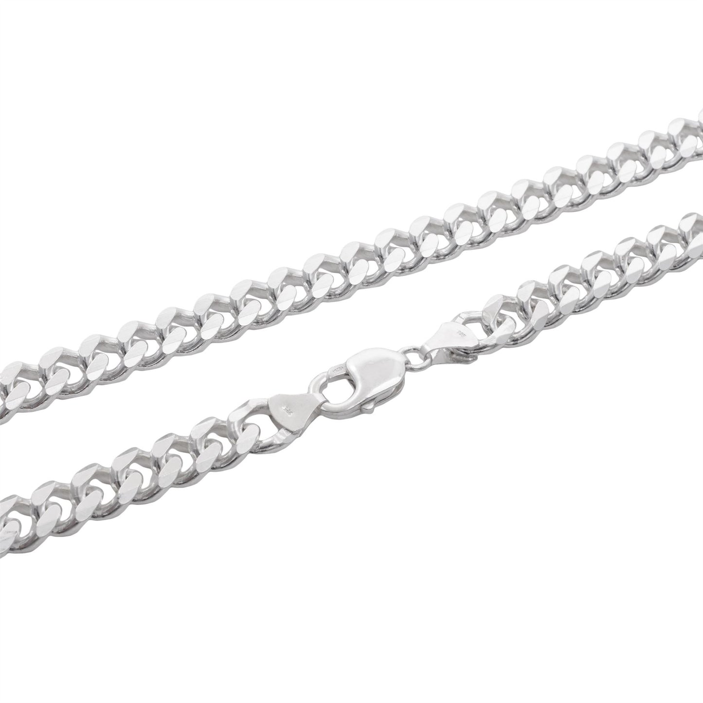 
                  
                    Sterling Silver Chunky Necklace 10 mm Thick Curb Chain
                  
                