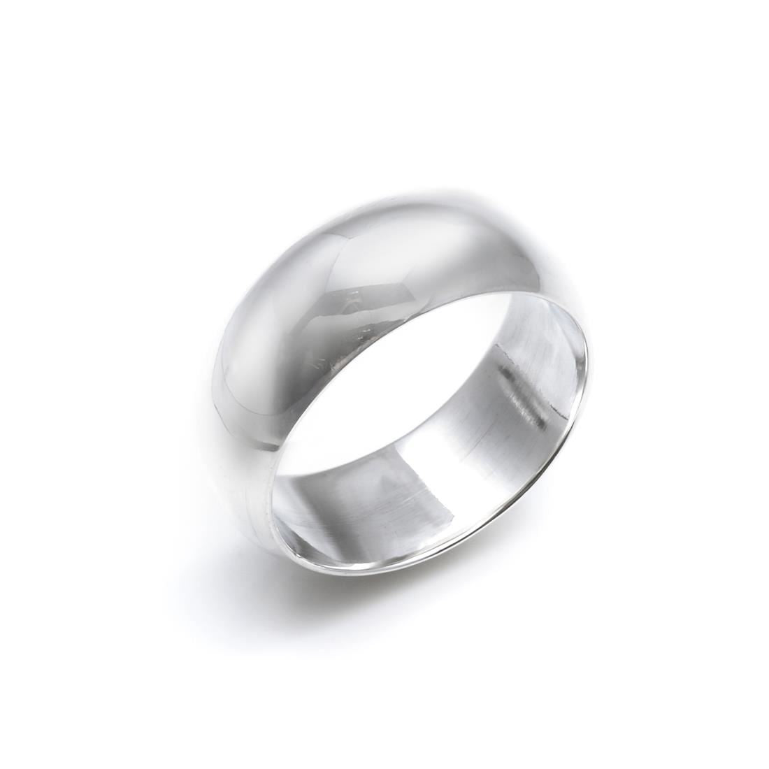 Sterling Wide Court Ring Classic Chunky Wedding Band