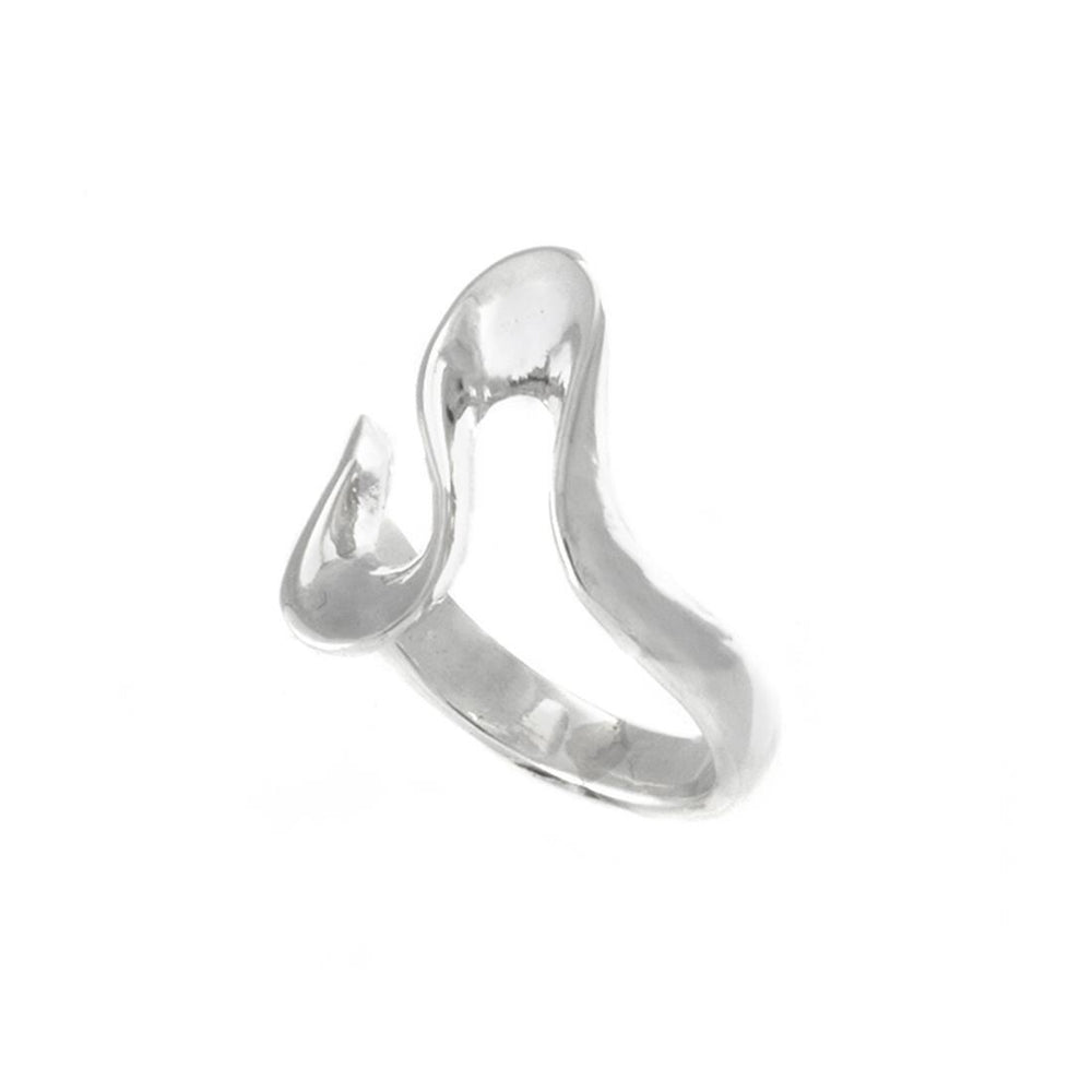 Sterling Silver "S" Swirl Twist Band Ring - Silverly